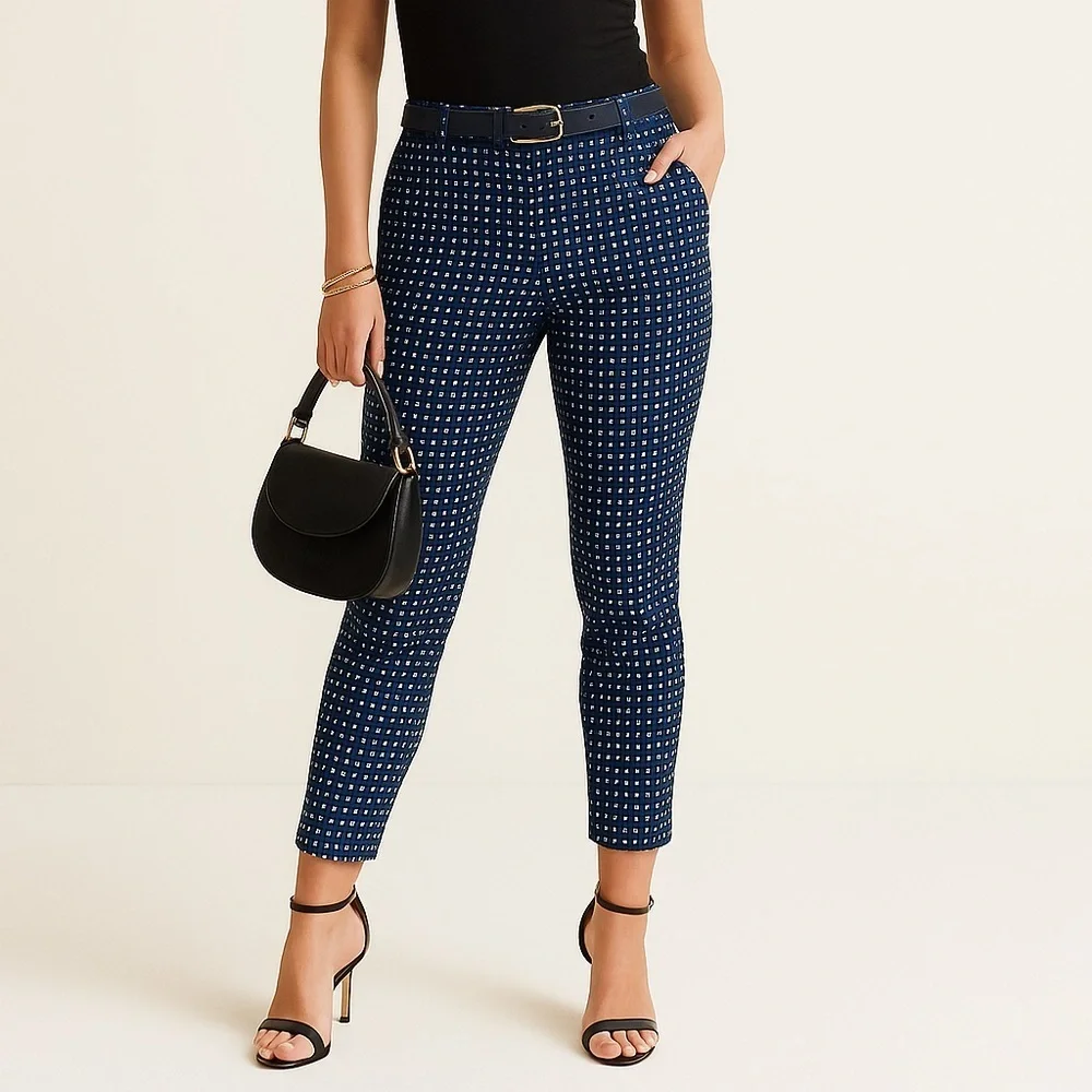 Banana republic SLOAN-FIT BLUE PRINT SLIM ANKLE PANT ❤️ - Picture 2 of 10